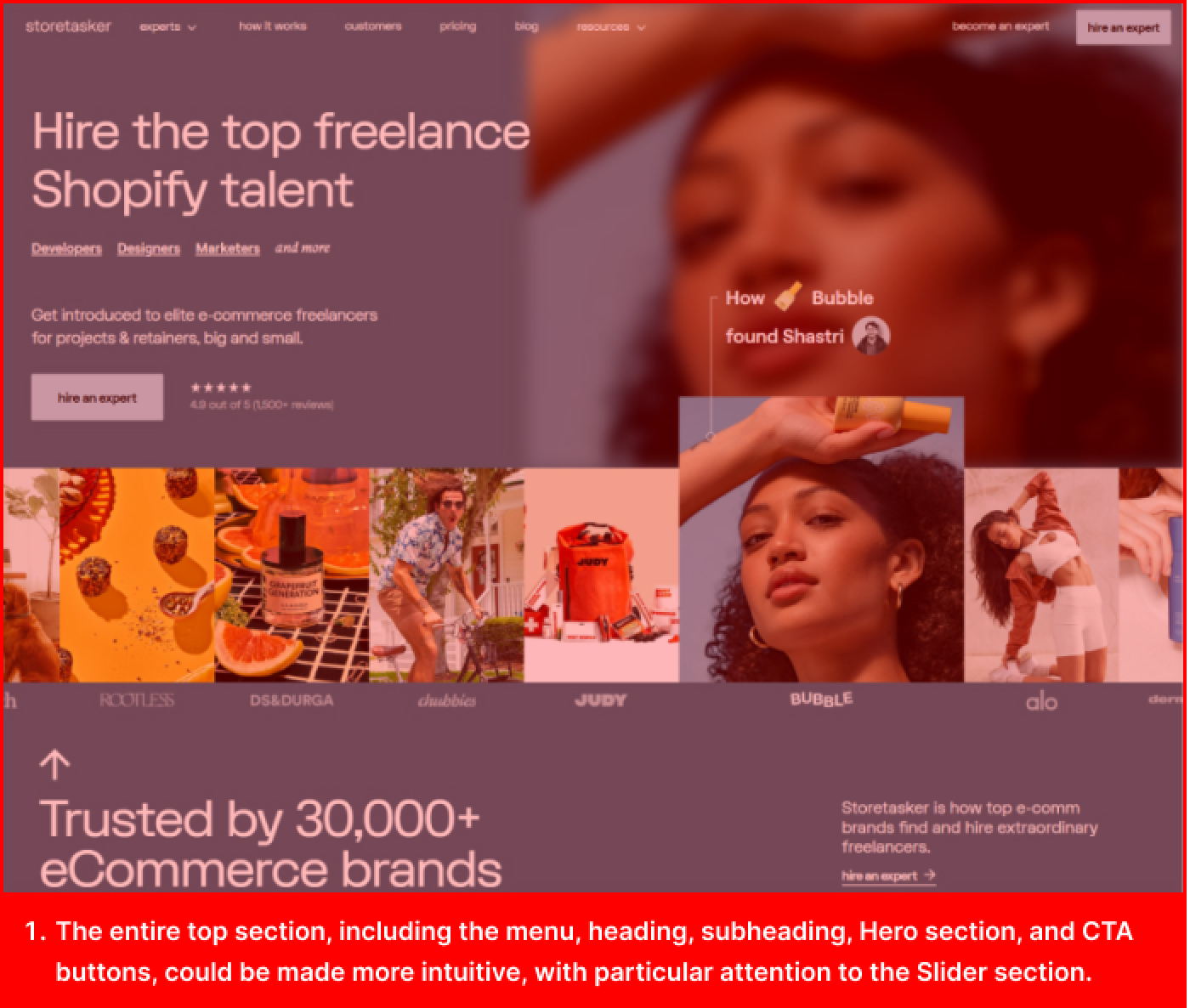 Storetasker — Existing Website - Top Section