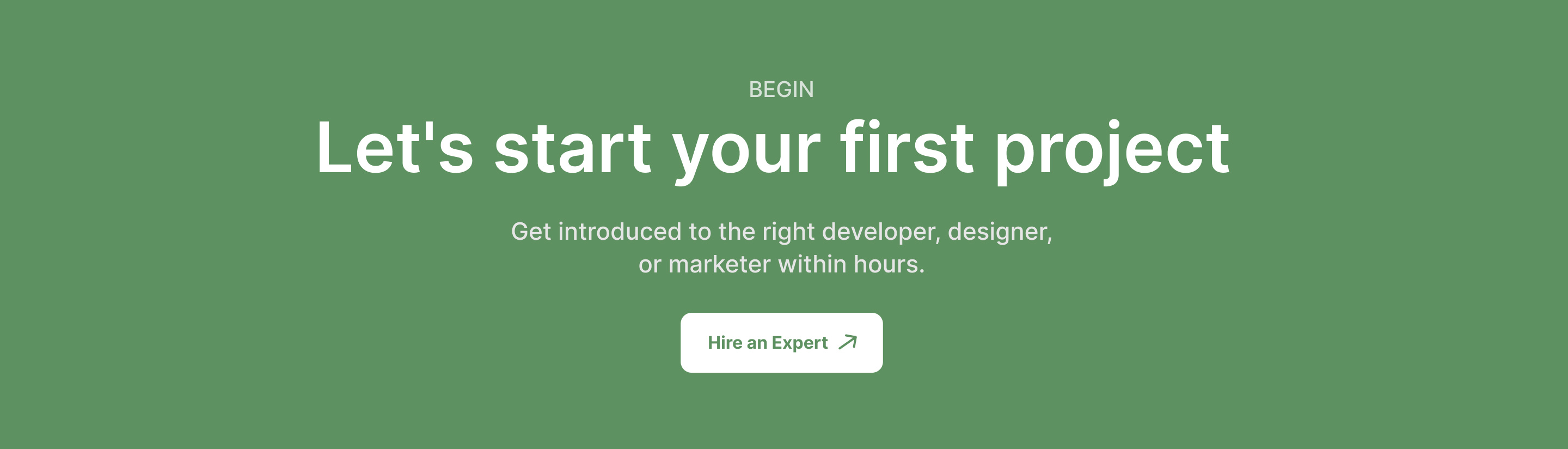 Storetasker — Updated Design — Let’s start your first project section