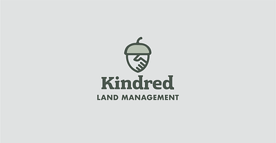 Kindred Land Management acorn branding habitat kindred land logo