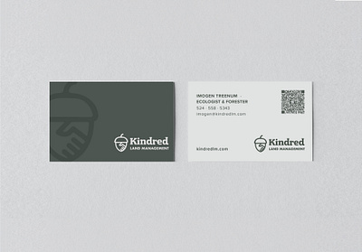 Kindred Business Cards acorn business card kindred land qr code recycle