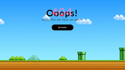 🎮 404 - Error! 3d 404 404error animation error graphic design mariobros motion graphics nintendo ui