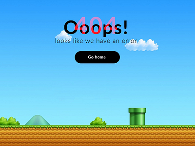 🎮 404 - Error! 3d 404 404error animation error graphic design mariobros motion graphics nintendo ui