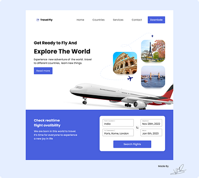 Flight ticket booking logo ui