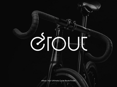 eRout - Biking route finder App logo branding bike black and white brand identity branding cycle cyclist erout graphic design logo logo inspiration logodesign minimalist ui wordmark