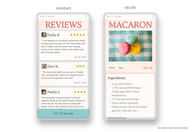 REVIEW #039 RECIPE #040 dailyui ui