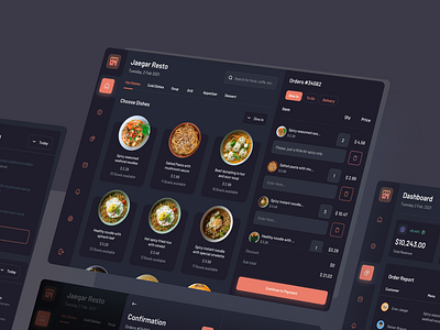 Online Restaurant Website: Dashboard UI Design app dashboard ui design graphic design gui online website ui ui uiux uxui website ui