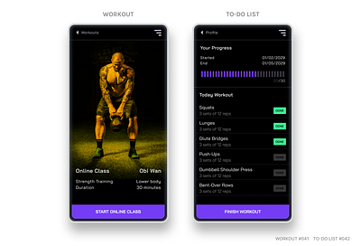 WORKOUT #041 TO-DO LIST #042 branding dailyui ui