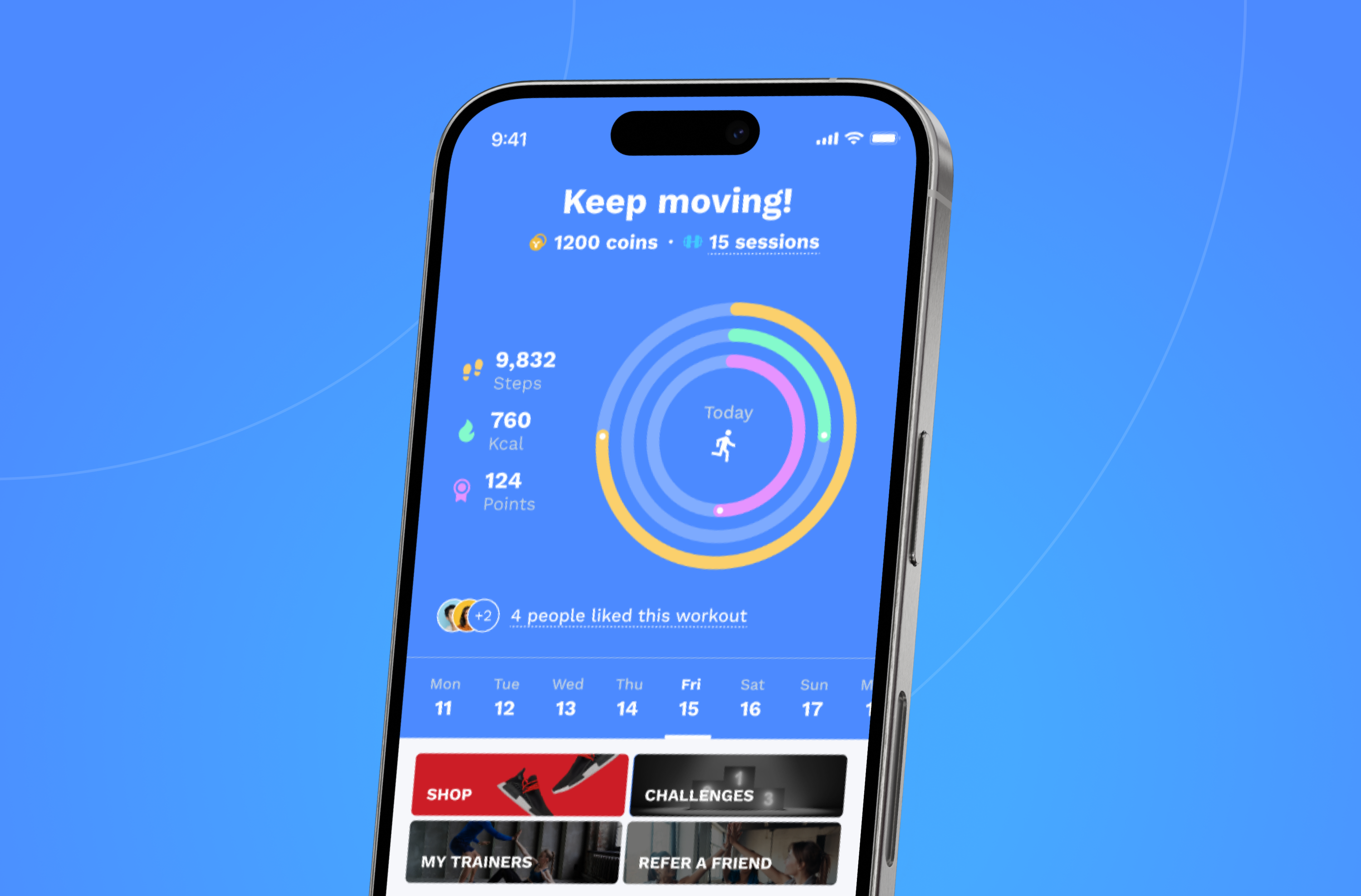 Multifunctional mobile sports app — Your Fitness Coach fitness mobile sport ui ux