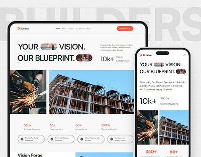 BUILDERS WEBSITE | BRANDING branding mockup redesigning website