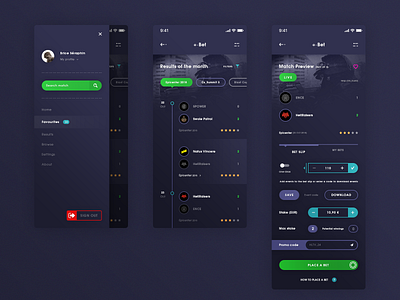 e-bet app application android ios bet brand branding countert strike cs:go cs 2 css dark color schemes e sport ebet gaben graphic design half life icons designer nav navigation menu old but good photoshop psd print designer senior designer typo typography ui ux designer user profile