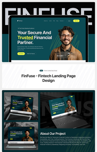 FinFuse Website | Branding branding illustration logo marketing mockup redesign website