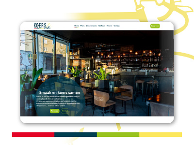 Koerskaffee Redesign cycling restaurant school project ui web design website