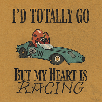 Racing Heart graphic design illustration racing vintage