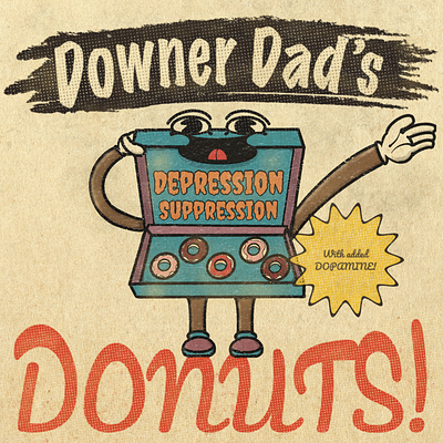 Depression Suppression Donuts branding depression donuts graphic design illustration mentalhealth