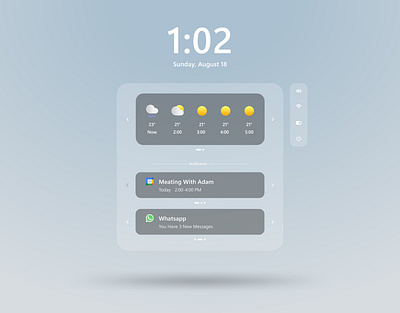 Windows 11 Notification Bar Concept concept figma graphic design lock screen design microsoft ui redesign ui uiux ux windows windows concept windows os windows ui