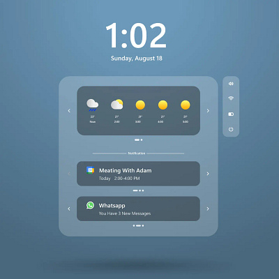 Windows 11 Notification Bar Concept concept graphic design ui uiux ux windows