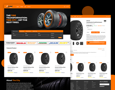 Tire City Web Design | UI/UX shopify web design tire shopify store design tire web design ui ui ux design ux web design wheels tires web design