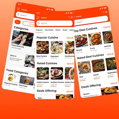 Food menu app appdesign ui uidesign ux