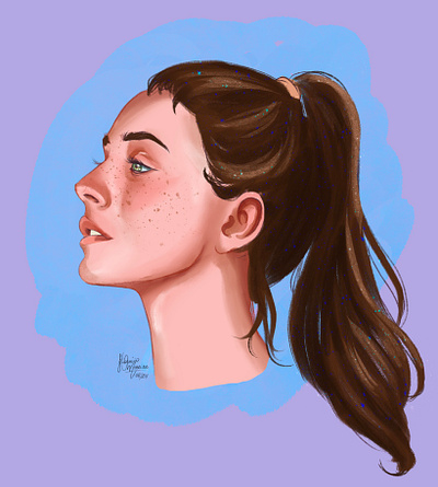 Portrait Practice art digital art digital painting drawing face female illustration portrait procreate