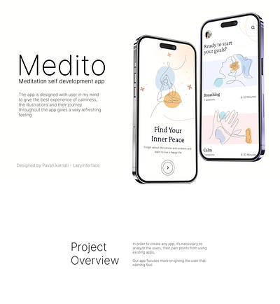 MEDITO UI/UX | BRANDING branding color scheme design graphic design illustration logo marketing mockup ui vector