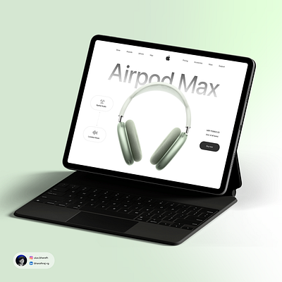 Airpod Max - Redesign airpod apple branding design figma graphic design headphone illustration logo product design ui ux vector