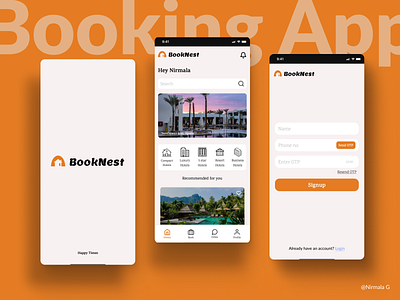 Hotel Booking App design ui ux web design