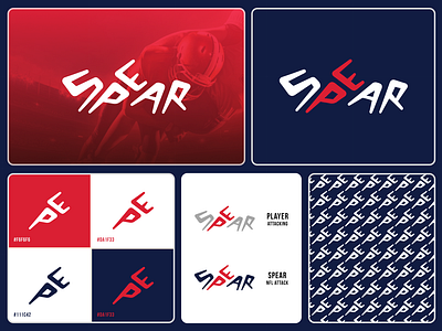 Branding for a NFL Streaming - SPEAR american football brand branding graphic design identity logo logo inspo logotipo nfl sport logo sports brand