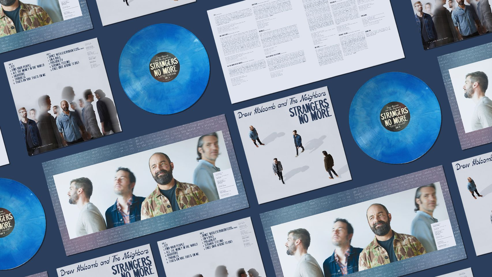 Strangers No More album cover branding design graphic design music music packaging nashville record type typography