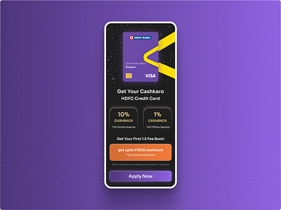 Credit Card UI Concept app ui concept credit card landing page mobile mobile app ui