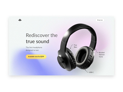 Robo - landing page dailyui design headphones landing landing page product ui ui design web design webdesign website