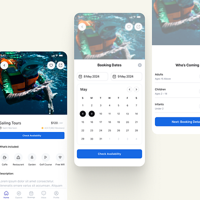 Travel Booking App UI Design userinterfacedesign