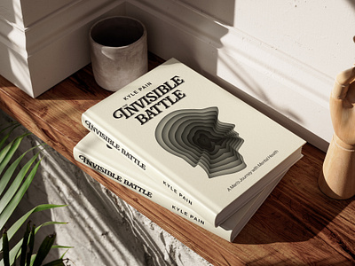 The Invisible Battle - Book Cover Design for a 2023 Autobiograph adobe illustrator book book cover branding cover cover design design print typography