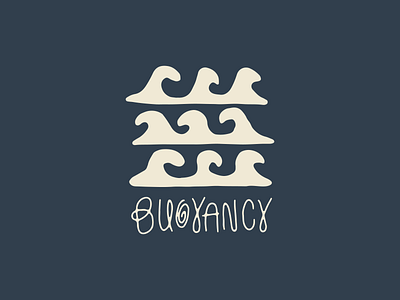 Buoyancy Merch Graphic Waves and Font branding design graphic illustration logo merch ocean surf surfing vector water waves