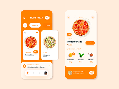 Pizza Delivery App UI/UX Design | Seamless Ordering & Delivery customizable pizza builder delivery tracking interface food app ux food delivery app design food industry app design mobile ordering interface mobile ui design pizza delivery app uiux restaurant app design uxui for delivery services