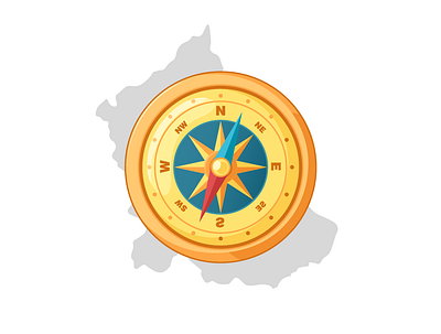 Compass Icon ai app design illustration logo vector