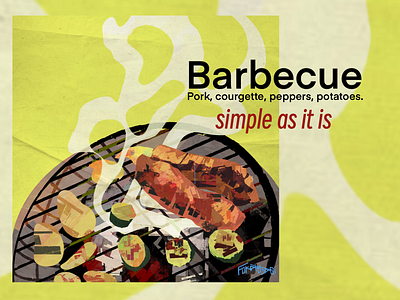 Simple as it is - barbecue babecue food foodillustration