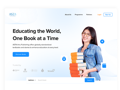 Books Publishing Website book hero publishing ui website