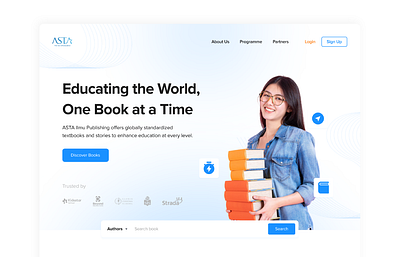 Books Publishing Website book hero publishing ui website