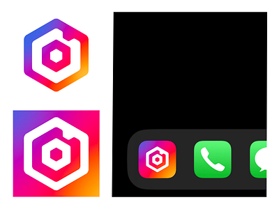 Instagram app logo branding clean design geometric graphic design ig instagram logo vector vibrant