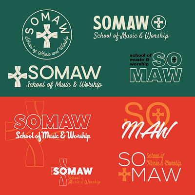 SOMAW Branding Options branding design graphic design illustration logo typography vector