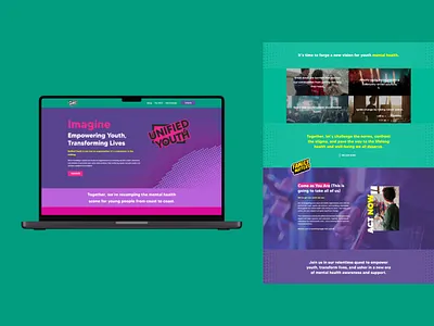 Unified Youth Website - Empowering Youth, Transforming Lives branding design graphic design ui ux vector web design