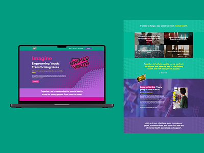 Unified Youth Website - Empowering Youth, Transforming Lives branding design graphic design ui ux vector web design