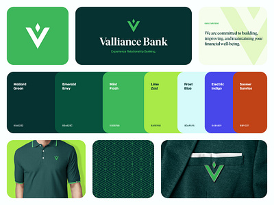 Valliance Bank Branding bank banking brand branding finance financial green identity logo money type typography