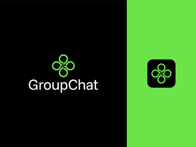 GroupChat - Logo Design brand identity branding chat app logo chat icon chat logo clean logo design green logo group chat logo group of chat icons logo logo designs loud logo modern logo