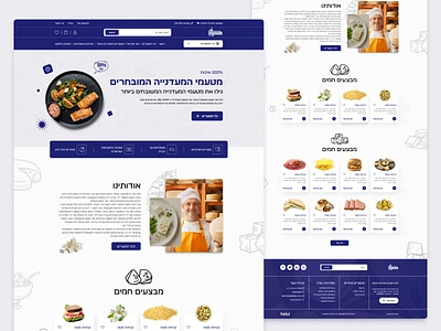 Deli Food Landing Page abustract astatic deli deli food deli hebrew landing page deli hebrew website deli product deli shop deli shop landing page deli shop website hebrew hebrew verson landing page minimal minimal design saas ui deisgn uiux ux design website