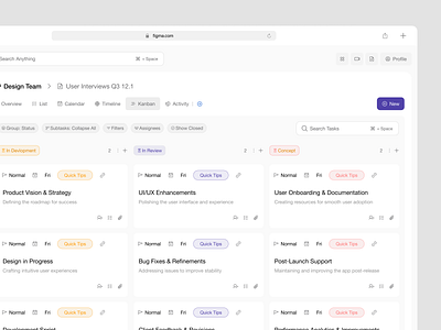 Productivity SaaS: Kanban View admin app app design b2b business cloud base corporate desktop interaction management pm product design productivity project management saas scheduler software ui ux web app