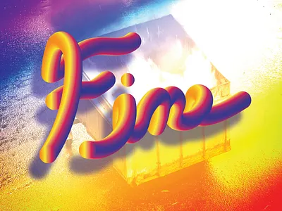 Fine.. illustration texture type typography