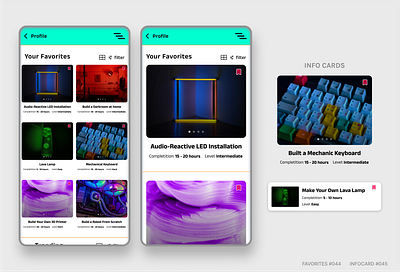 FAVORITES #044 INFOCARD #045 branding dailyui ui