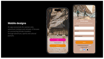 Women's Adventure Travel dailyui ui
