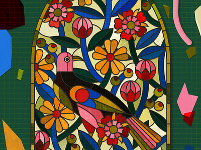 Stained Glass art magazine arts bird catalog craft cutting mat flowers glass glass art illustration magazine realistic illustration richmond richmond virginia stained glass texture tools